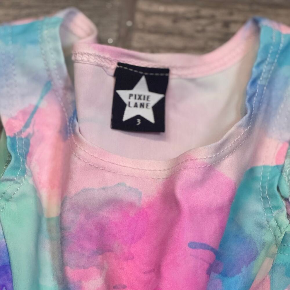 Pixie Lane Tank Tie Dye Athletic Dress size 3 - Picture 3 of 3